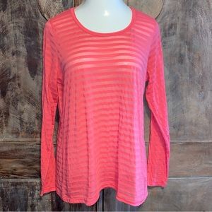 Shadow stripe long sleeve tee